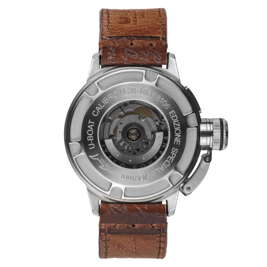 U-Boat Classico U-47 Automatic beige mens watch 8106 - Bijoux Eclore