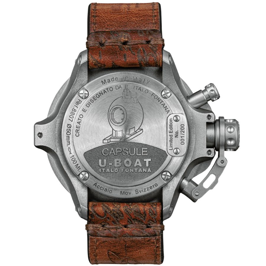 U-Boat Capsule Watch 50mm SS BK BE 8807 - Bijoux Eclore
