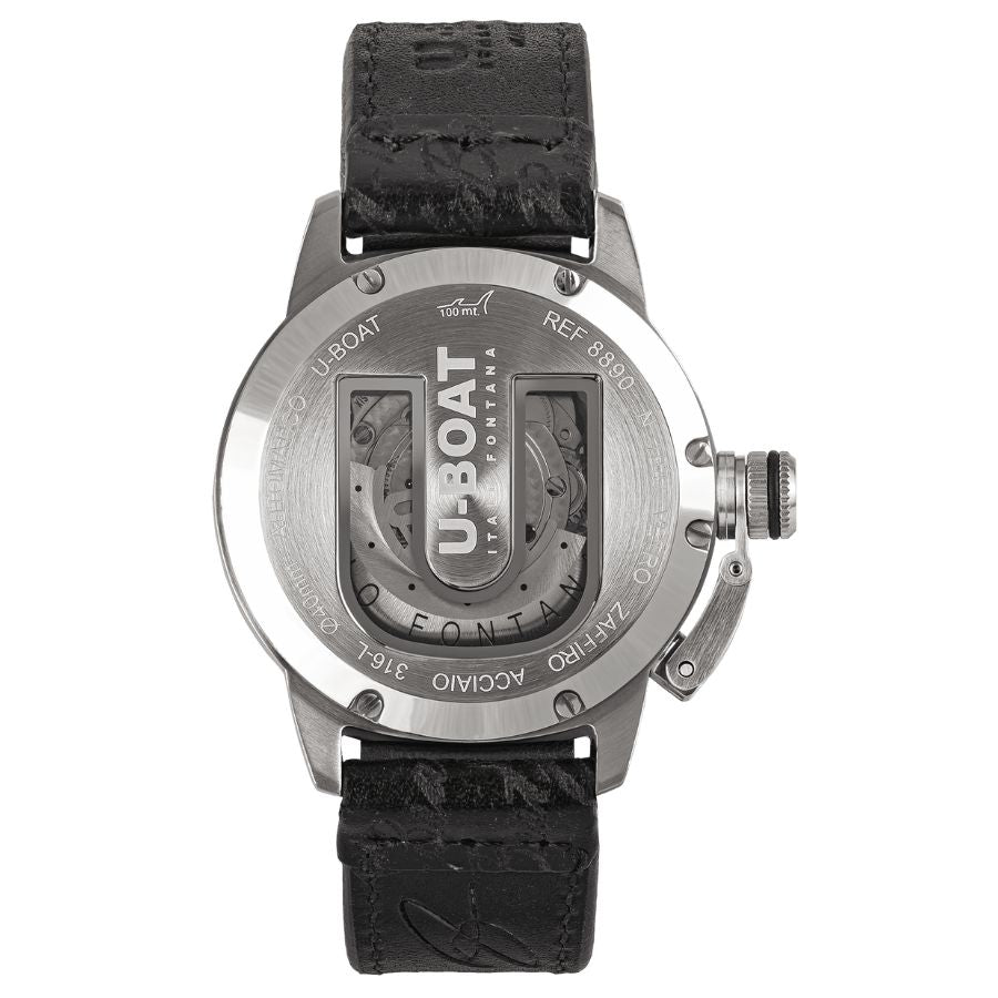U-Boat Classico Vintage 40mm Black Bezel 8890 - Bijoux Eclore