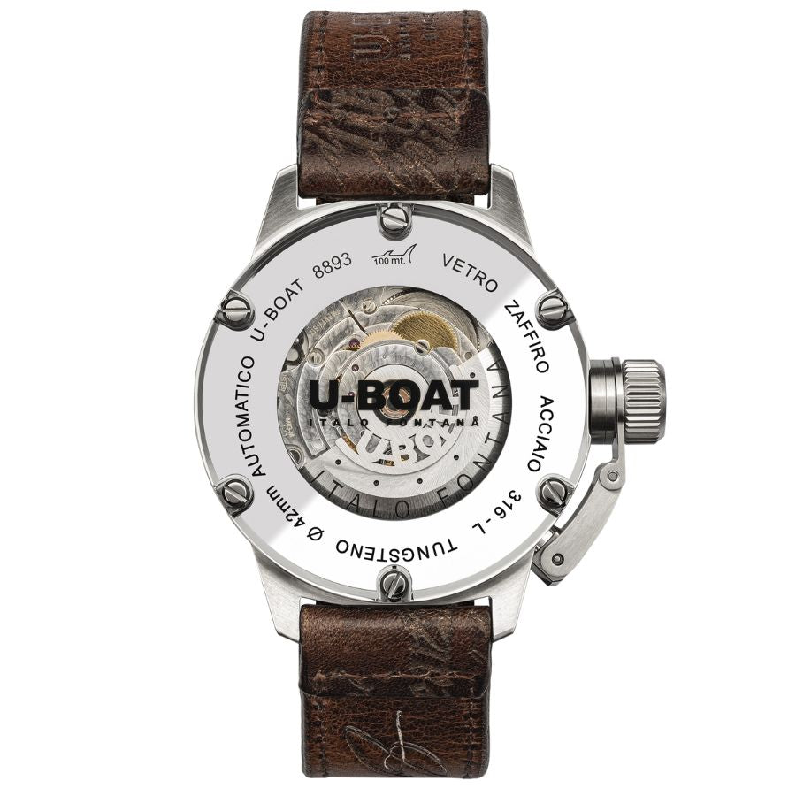 U-Boat Classico Tungsteno Black Automatic Watch 8893 - Bijoux Eclore