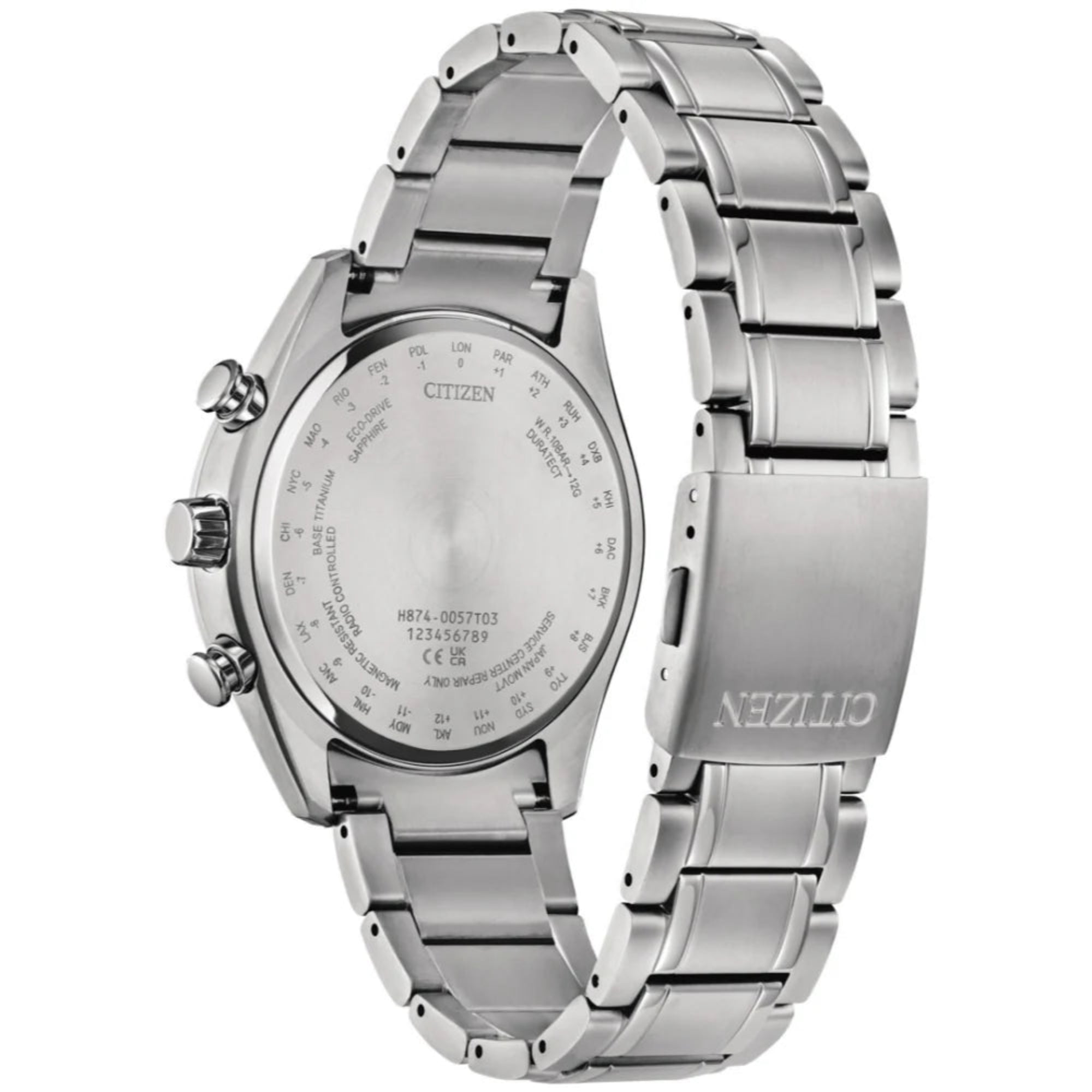 Citizen Tsuki-yomi A-T Purple Dial Super Titanium Bracelet BY1010-81Z - Bijoux Eclore