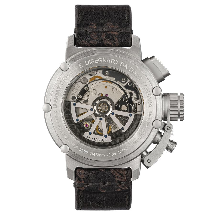 U-Boat Chimera 46 Chrono SS Nero - 9592 - Bijoux Eclore