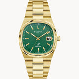Bulova Green Dial Stainless Steel Bracelet Super Seville 97B237 - Bijoux Eclore