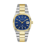 Bulova Jet Star Quartz Silver Sunray Dial Men's Watch 98A337