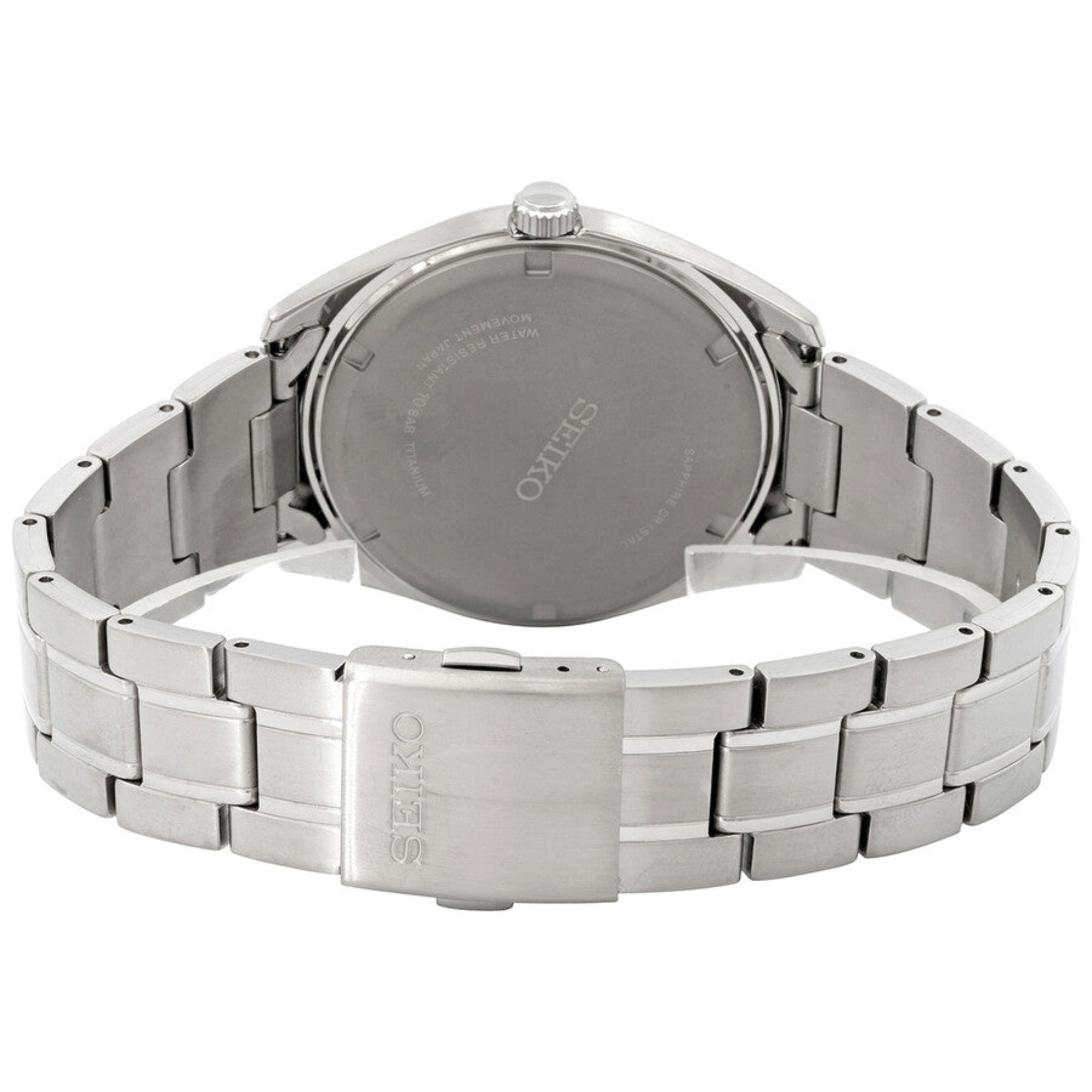 Seiko SUR371P1 Titanium Blue Dial Bracelet Watch - Bijoux Eclore