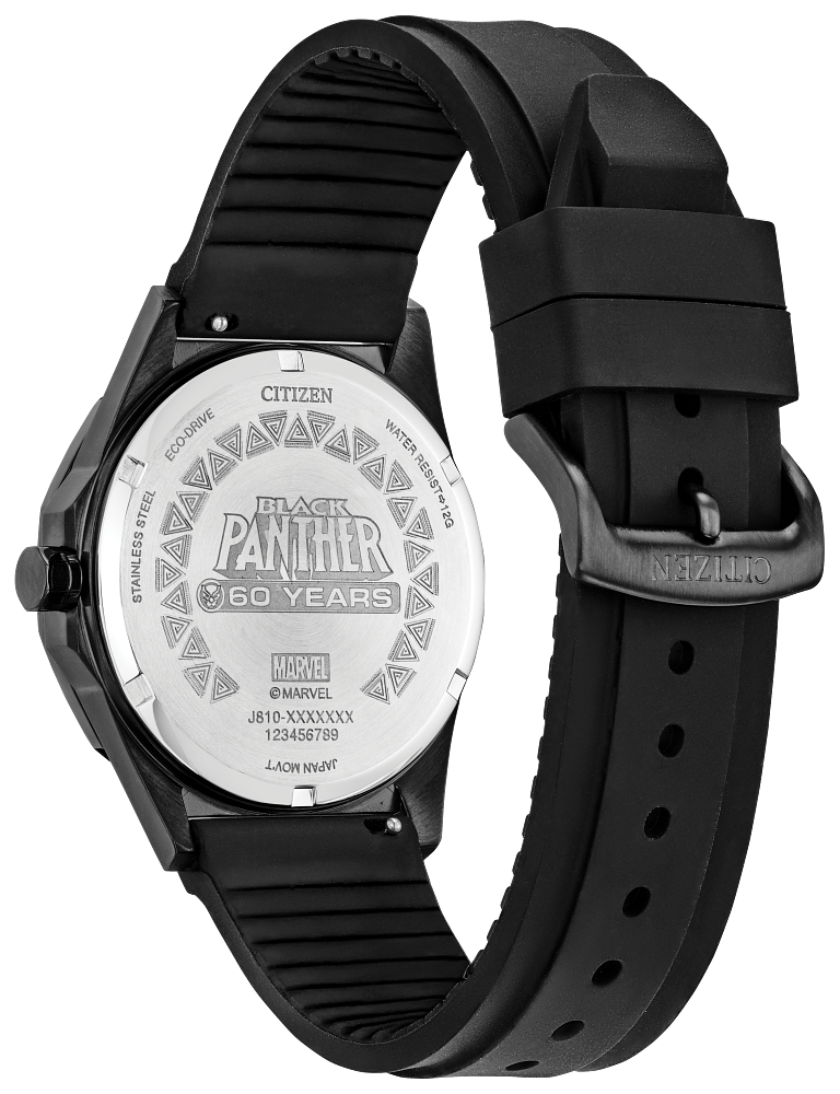 Citizen Eco-Drive Black Panther 60th Anniversary Stainless Steel Black/Green Dial Watch AW1858-03W - Bijoux Eclore