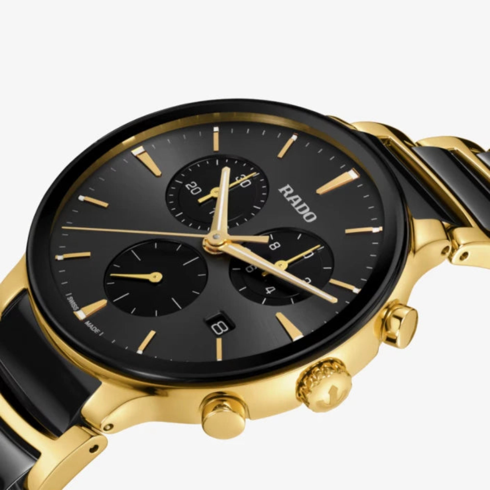 Rado R30211152 Centrix Chronograph Quartz Black Dial Men's Watch - Bijoux Eclore