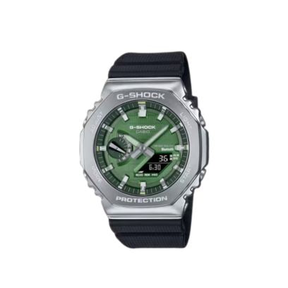 Casio G-Shock G-Steel Green Dial Black Resin Strap Watch GBM2100A-1A3