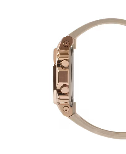 Casio G-shock Rose-tone Steel Rubber Strap Women's Watch GMS5600PG-4