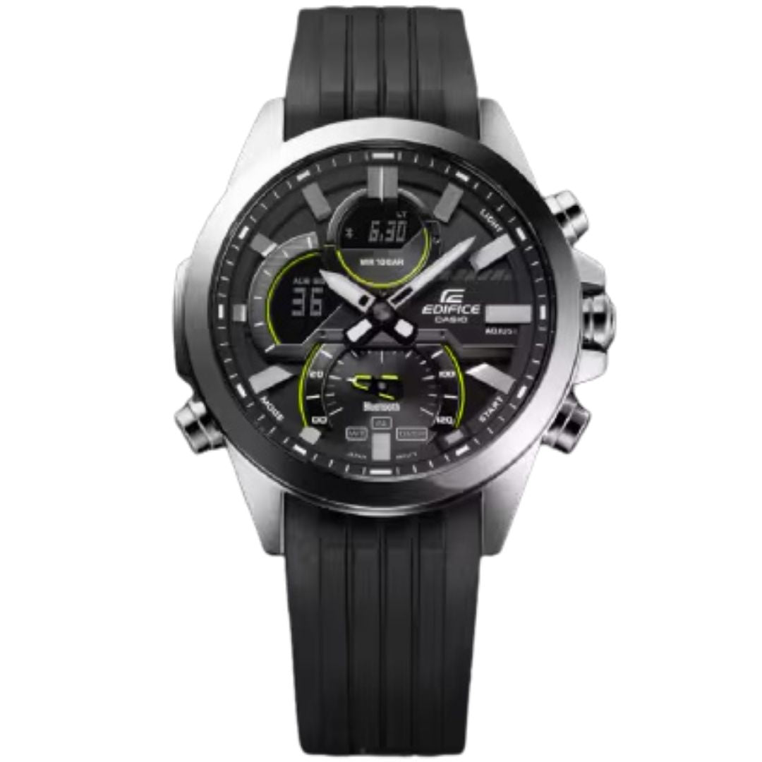 Casio Men s Edifice Black Ana-Digi Dial Bluetooth Watch ECB30P-1A