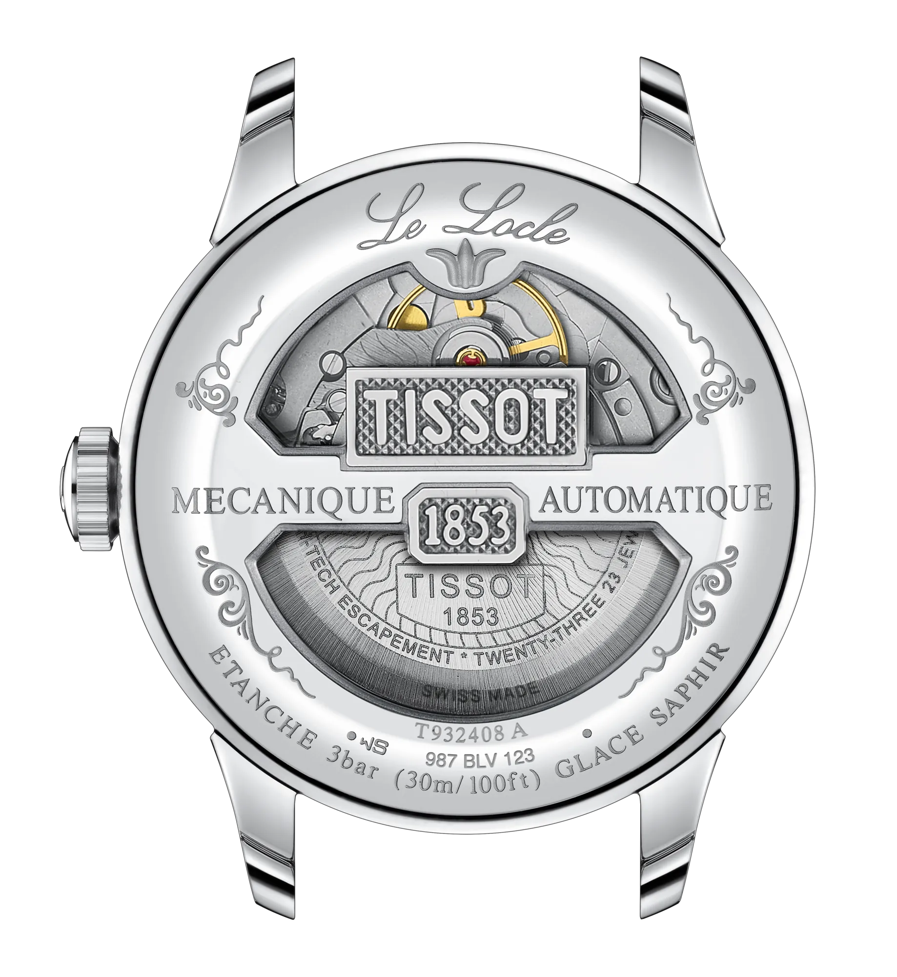 Tissot Le Locle COSC 39mm 18k Gold Bezel T932.408.41.033.00 - Bijoux Eclore