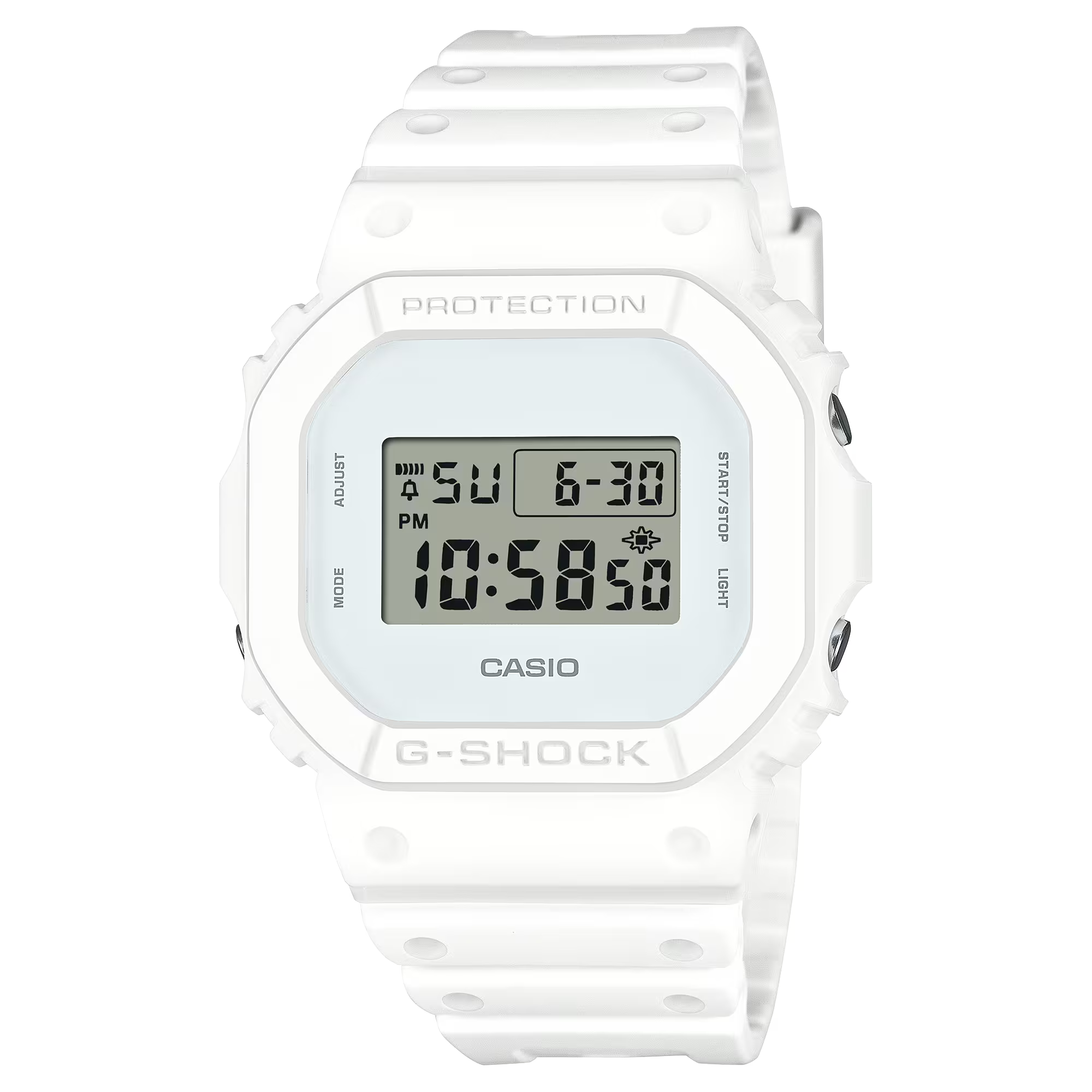 G-Shock DW5600WW-7 Monochromatic White - Bijoux Eclore