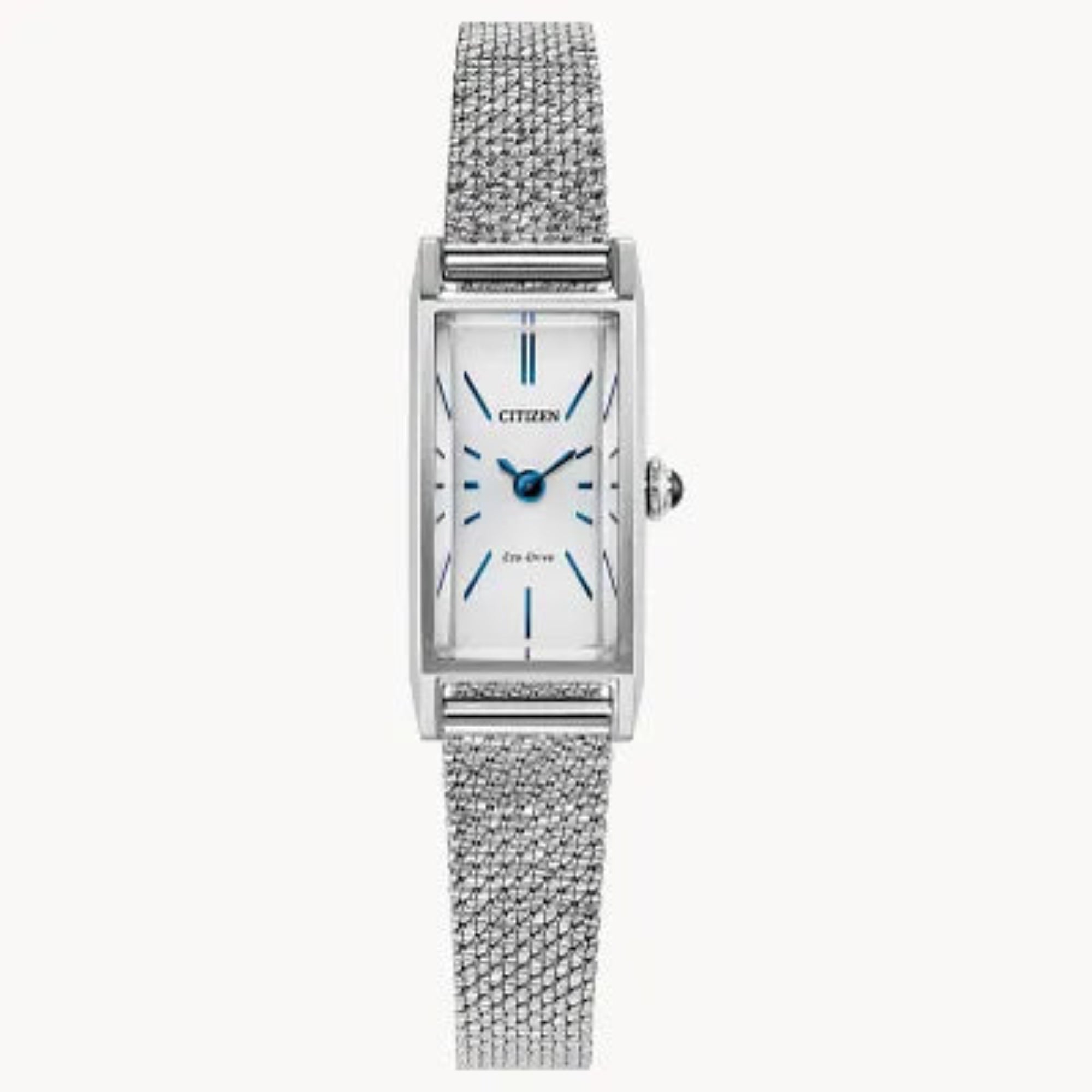 Citizen Eco-Drive Fio White Dial Stainless Steel Bracelet Watch EG7120-51A - Bijoux Eclore