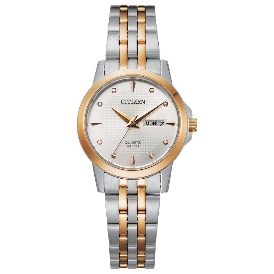 Citizen Two-Tone Stainless Steel Silver Dial Watch -EQ0605-53A - Bijoux Eclore