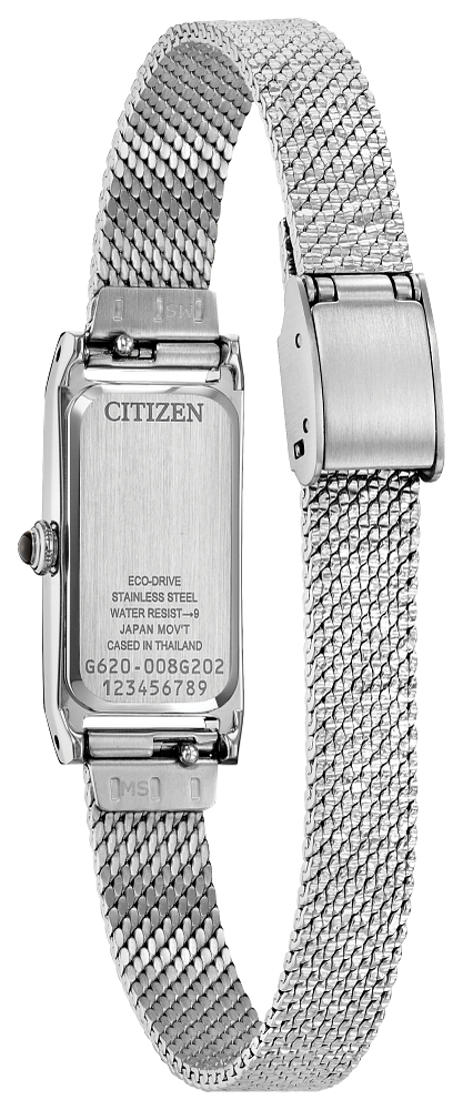 Citizen Eco-Drive Fio White Dial Stainless Steel Bracelet Watch EG7120-51A - Bijoux Eclore
