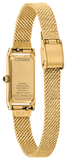 Citizen Eco-Drive Ladies Rectangular Black Dial Watch EG7128-59E - Bijoux Eclore