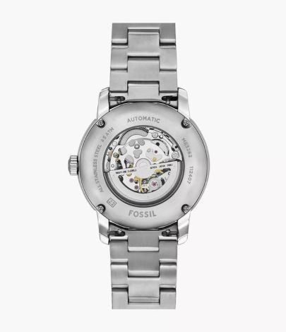 Fossil Heritage Automatic Silver Stainless Steel Men's Watch ME3262