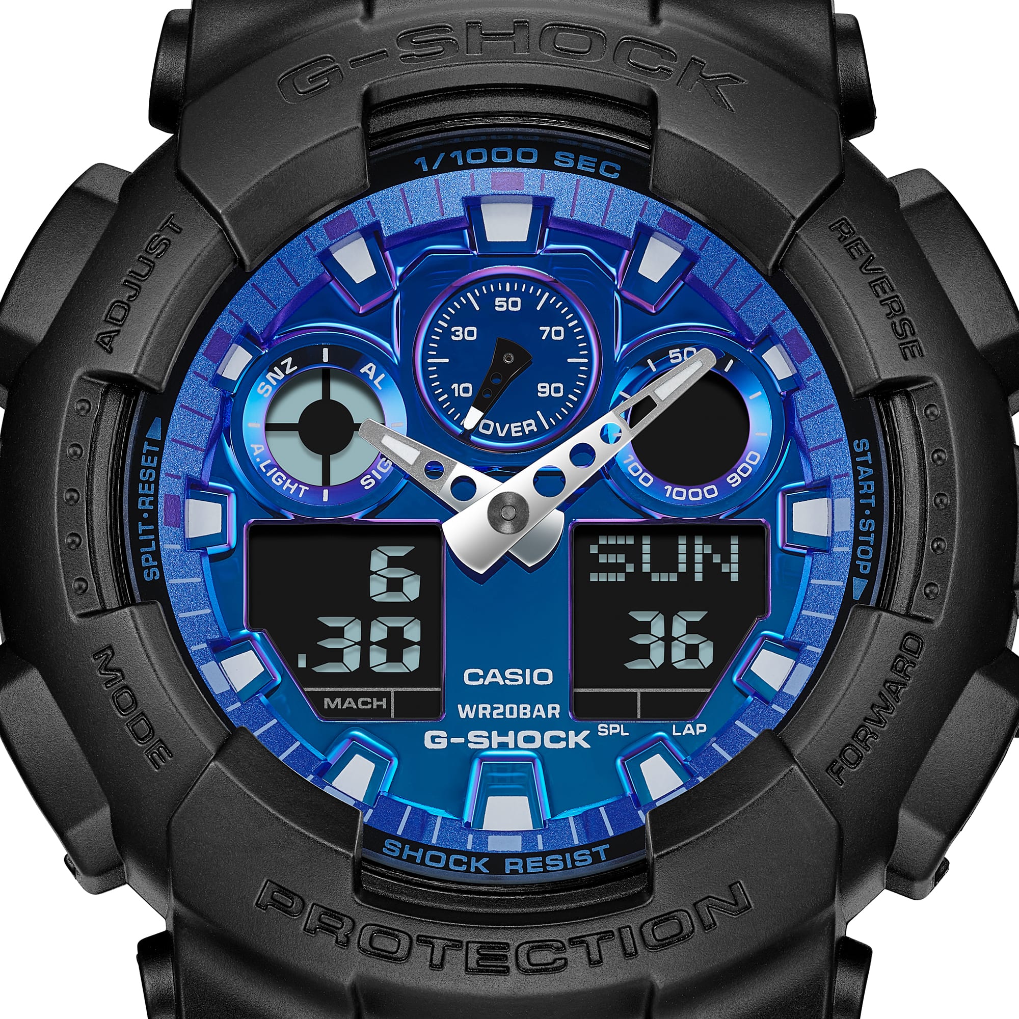 Casio G-Shock Analog Digital Ga-100 Series GA-100FL-1A - Bijoux Eclore