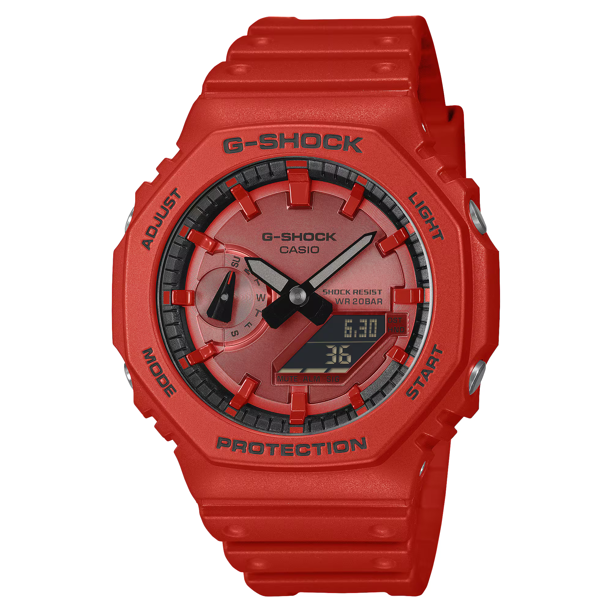 G-Shock Red Analog & Digital Watch GA2100RRB-4A - Bijoux Eclore