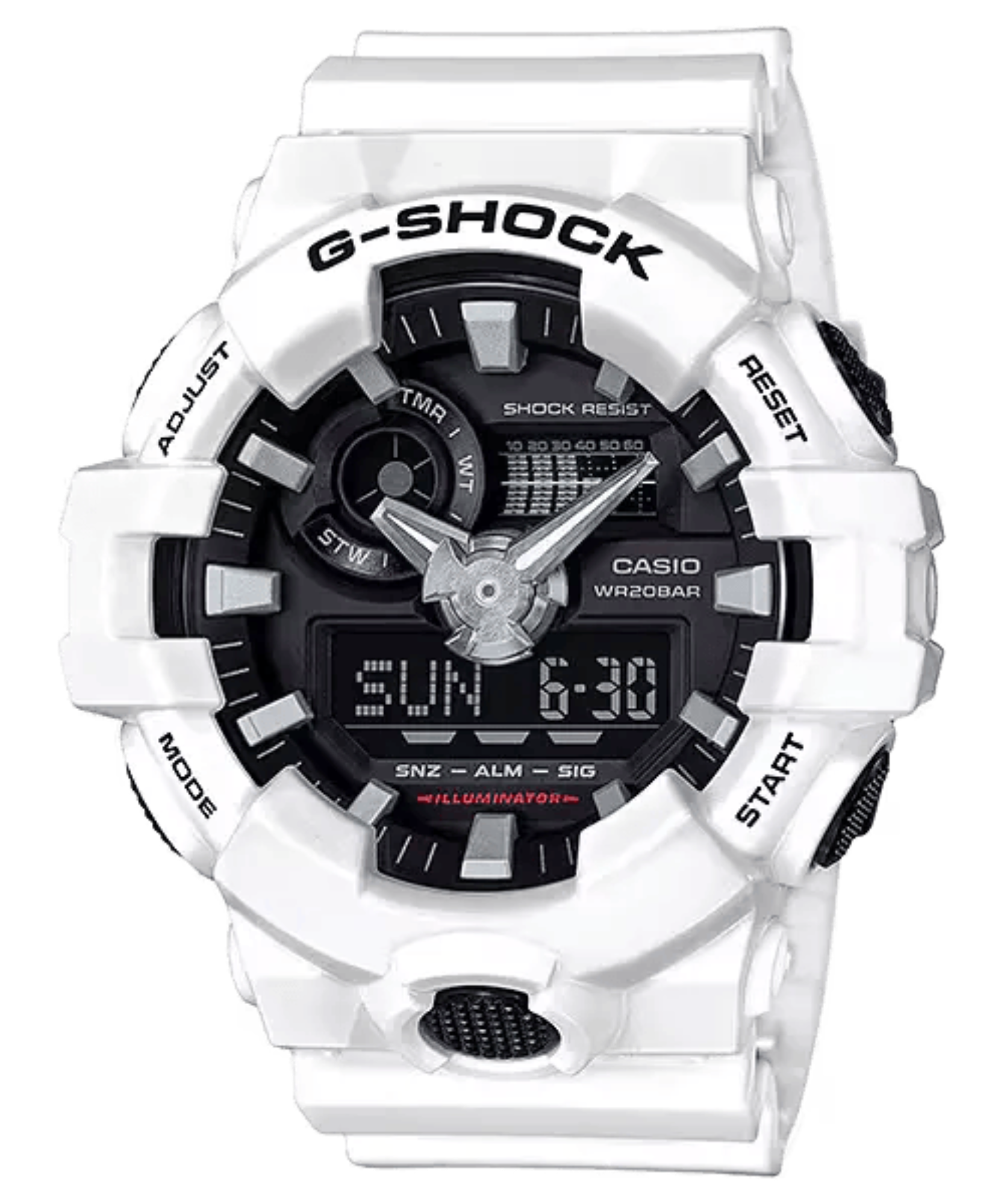 Casio G-SHOCK Analog-Digital White Men's Watch GA700-7A - Bijoux Eclore