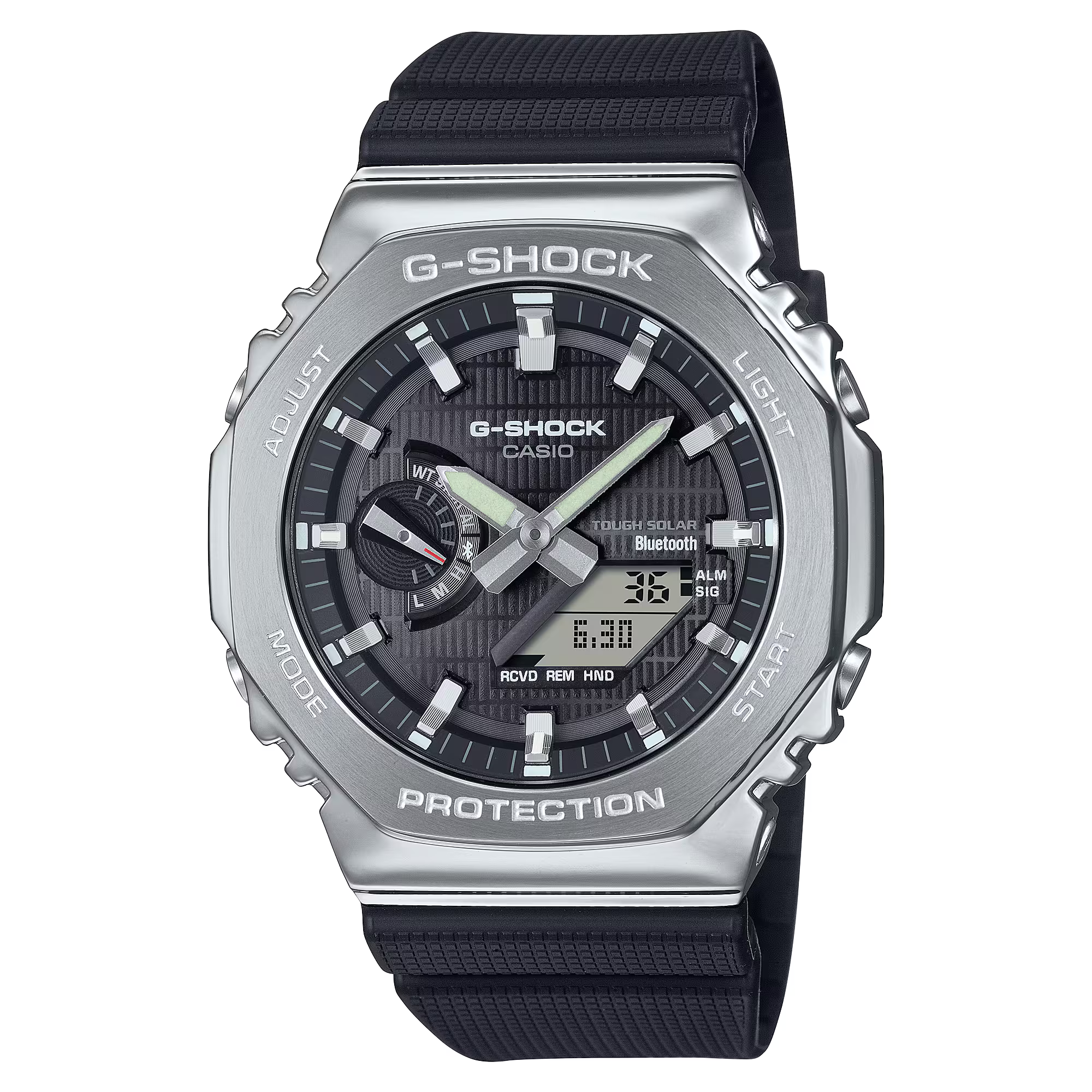 Casio G-Shock G-Steel Black Dial Black Resin Strap Watch GBM2100-1A - Bijoux Eclore
