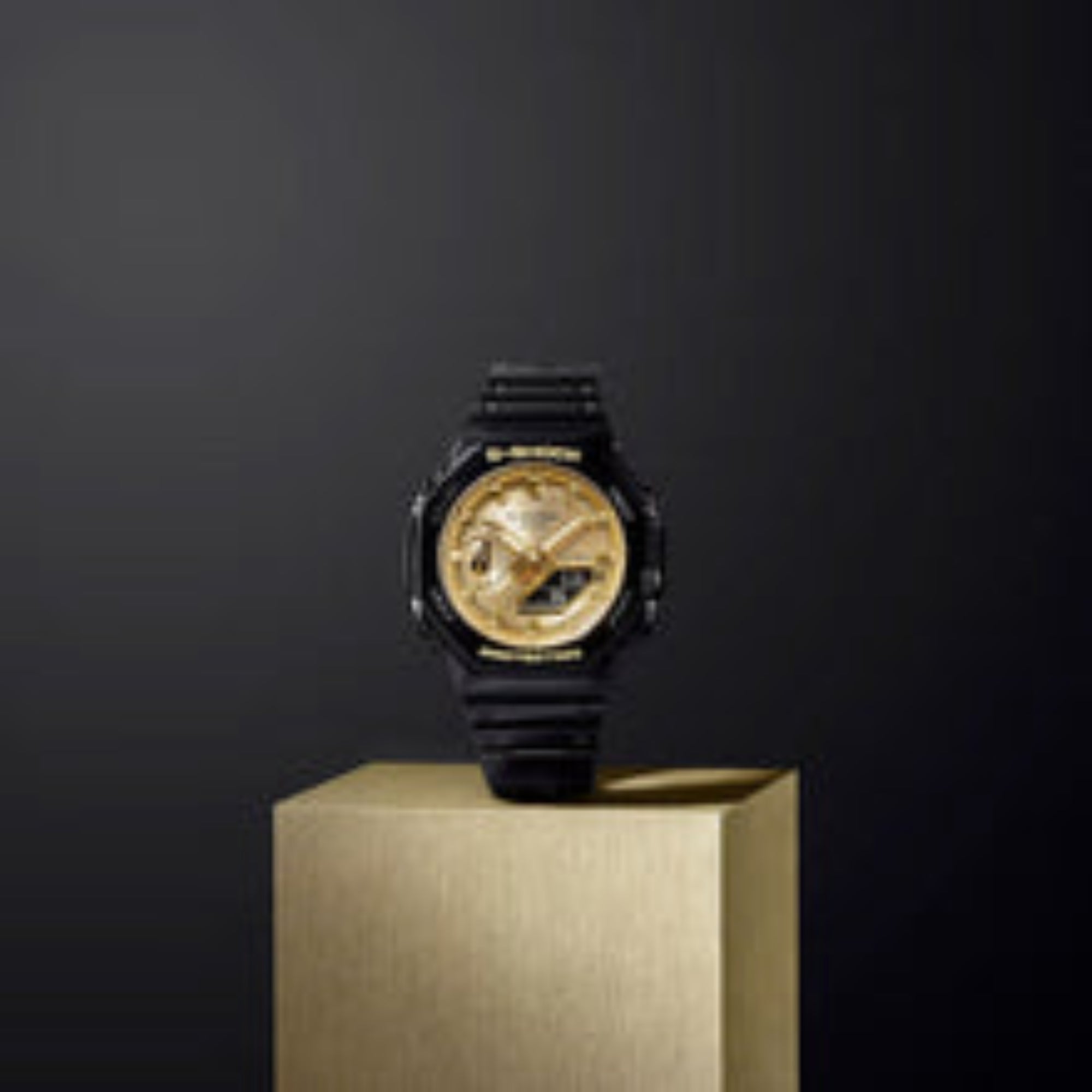Casio G-SHOCK GA2100GB-1A Black And Gold Alarm World Time Timer 200M Mens Watch - Bijoux Eclore