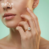 Classic Yellow Gold Solitaire Diamond Ring with Round Cut Center Stone and High-Set Prong Detail - Bijoux Eclore