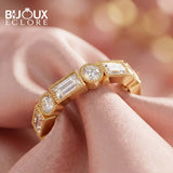 Vintage Style Diamond Ring with Baguette and Round Pattern - Bijoux Eclore
