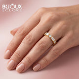 Vintage Style Diamond Ring with Baguette and Round Pattern - Bijoux Eclore