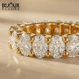 Handcrafted Oval Diamond Eternity Band for a Lifetime of Understated Sophistication Rings - Bijoux Eclore