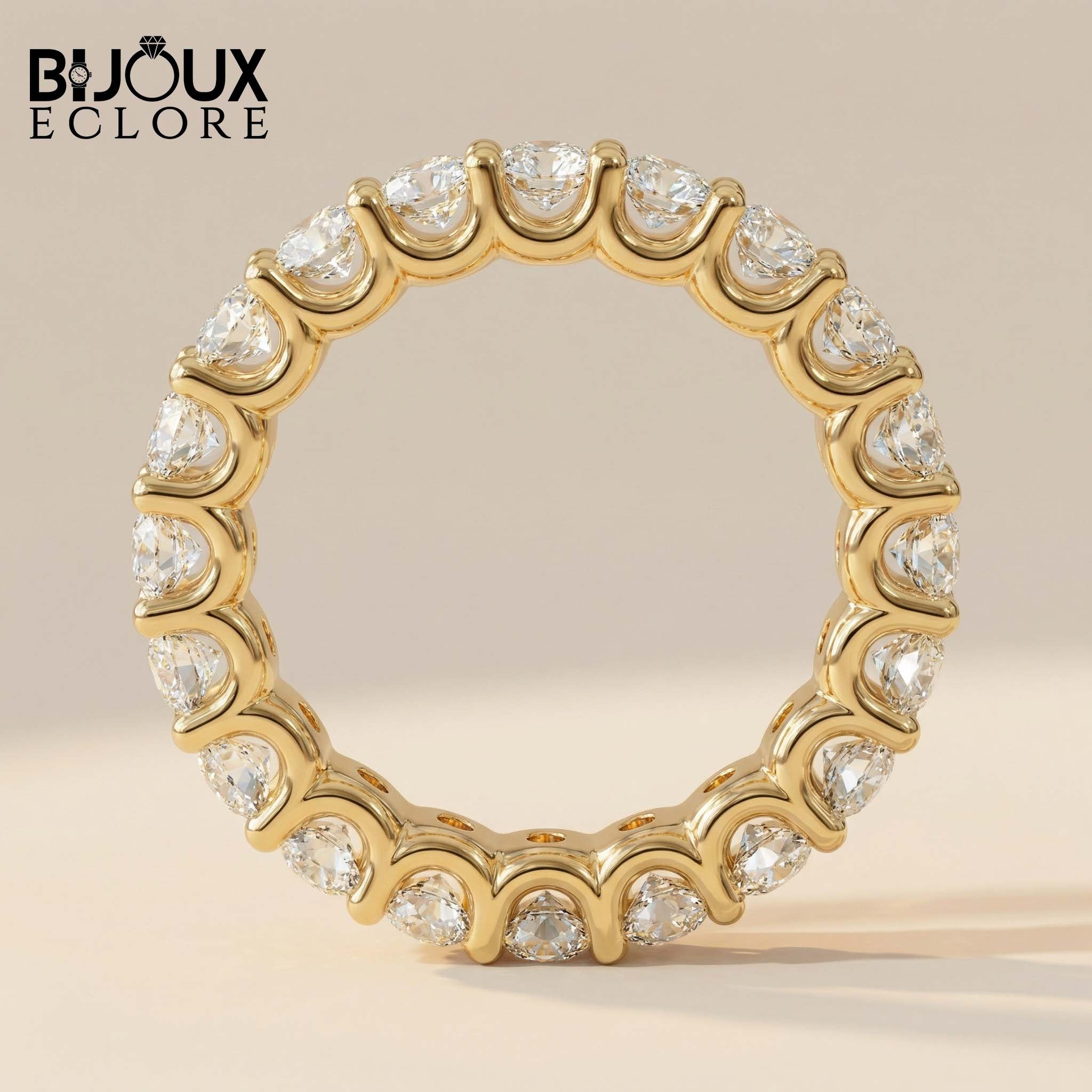Handcrafted Oval Diamond Eternity Band for a Lifetime of Understated Sophistication Rings - Bijoux Eclore