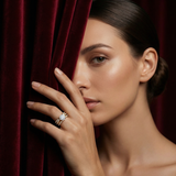 Round Cut Diamond Ring with Double Band – Elegant Gold Ring - Bijoux Eclore