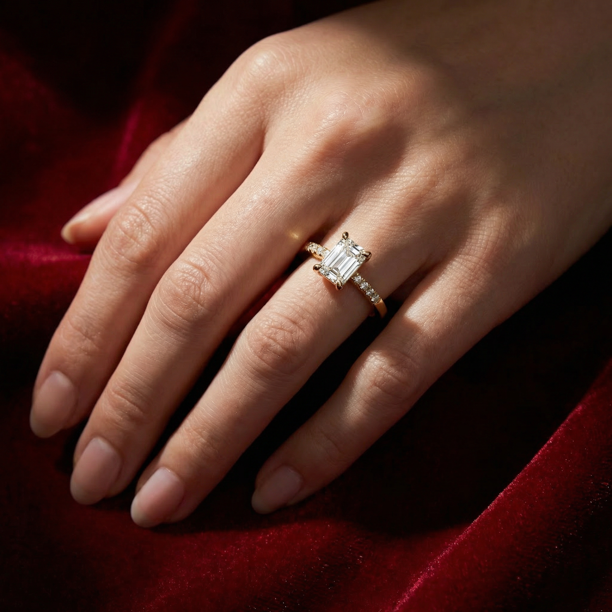 Diamond Solitaire Ring 14K Gold – Classic Engagement Ring - Bijoux Eclore