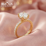 Celeste Royale Round Diamond Engagement Ring with Hidden Halo Sparkle in Yellow Gold - Bijoux Eclore