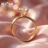 Cathedral Solitaire Diamond Ring with Hidden Pavé Gallery - Bijoux Eclore