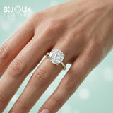 Celeste Royale Oval Diamond Engagement Ring with Hidden Halo Sparkle in Yellow Gold - Bijoux Eclore