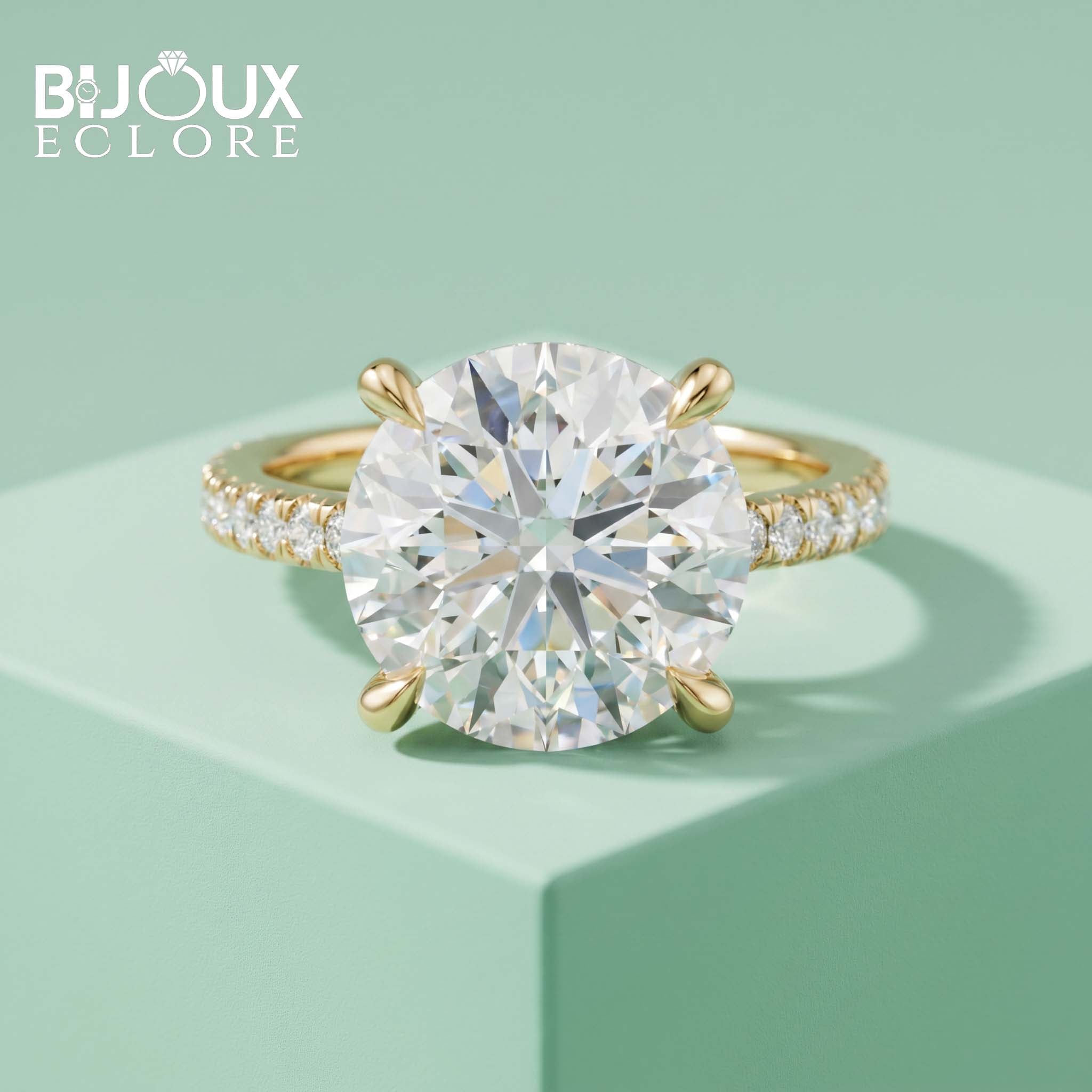Celeste Royale Oval Diamond Engagement Ring with Hidden Halo Sparkle in Yellow Gold - Bijoux Eclore