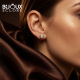 Minimal Diamond Stud Earrings in Warm Yellow Gold - Bijoux Eclore