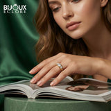 Timeless Three Stone Diamond Ring in a Refined Polished Gold Finish - Bijoux Eclore