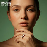 Timeless Three Stone Diamond Ring in a Refined Polished Gold Finish - Bijoux Eclore