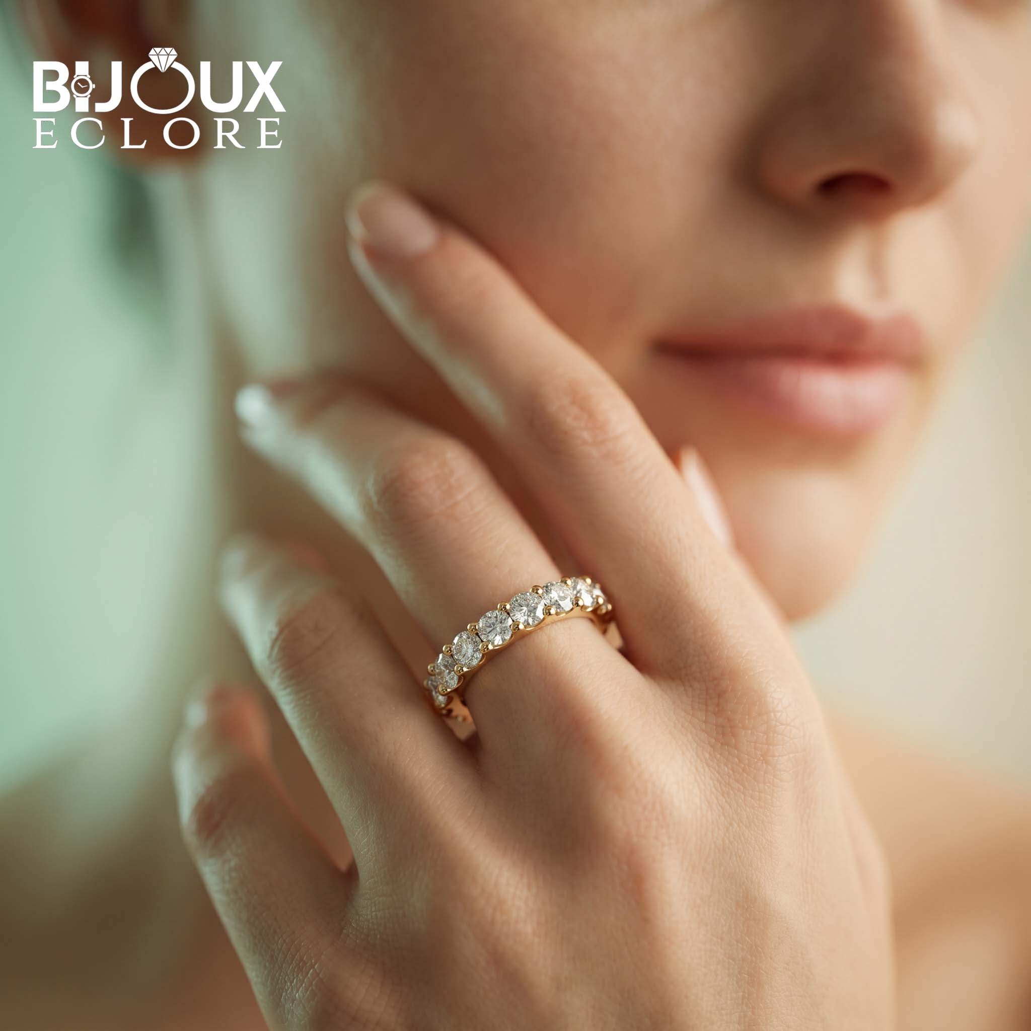 Luxury Aurelia Round Diamond Eternity Ring - Bijoux Eclore