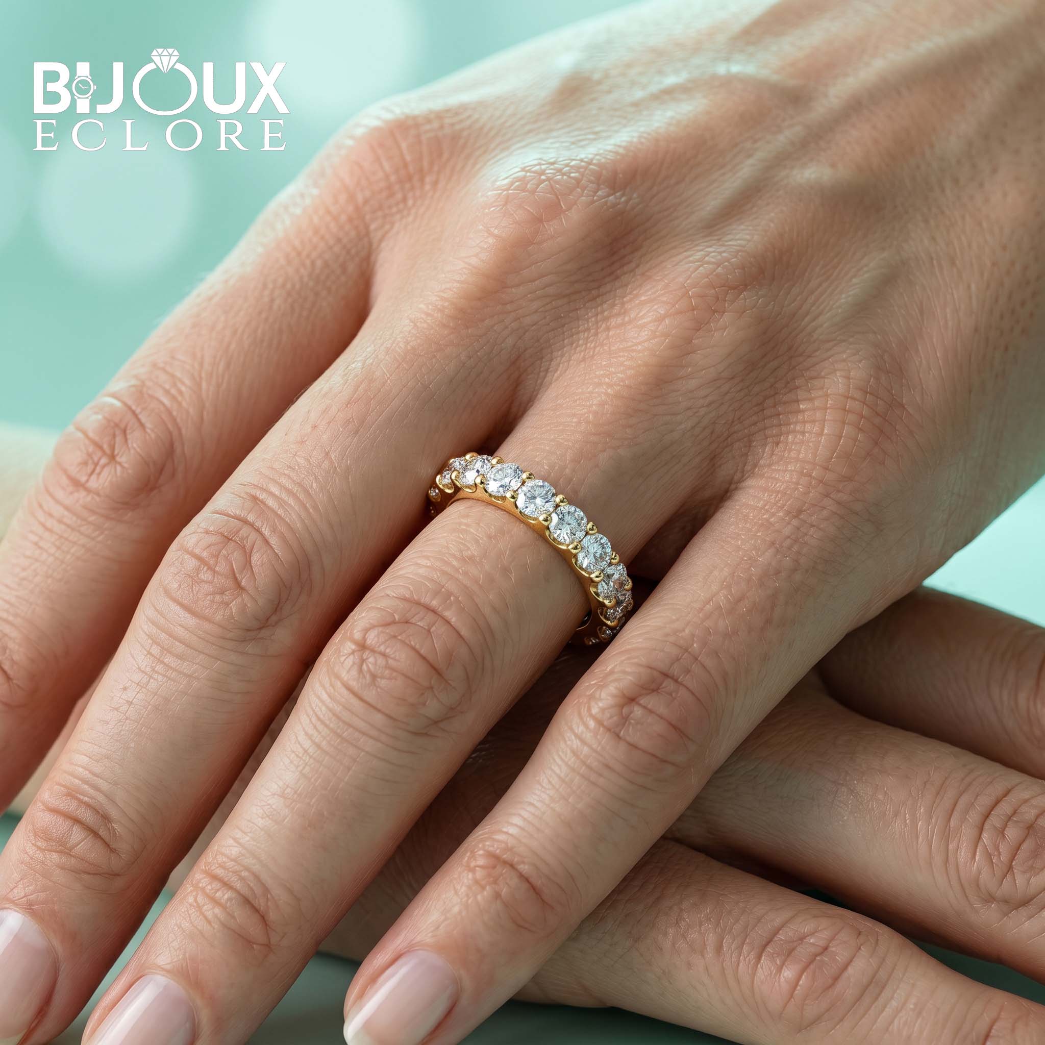 Luxury Aurelia Round Diamond Eternity Ring - Bijoux Eclore