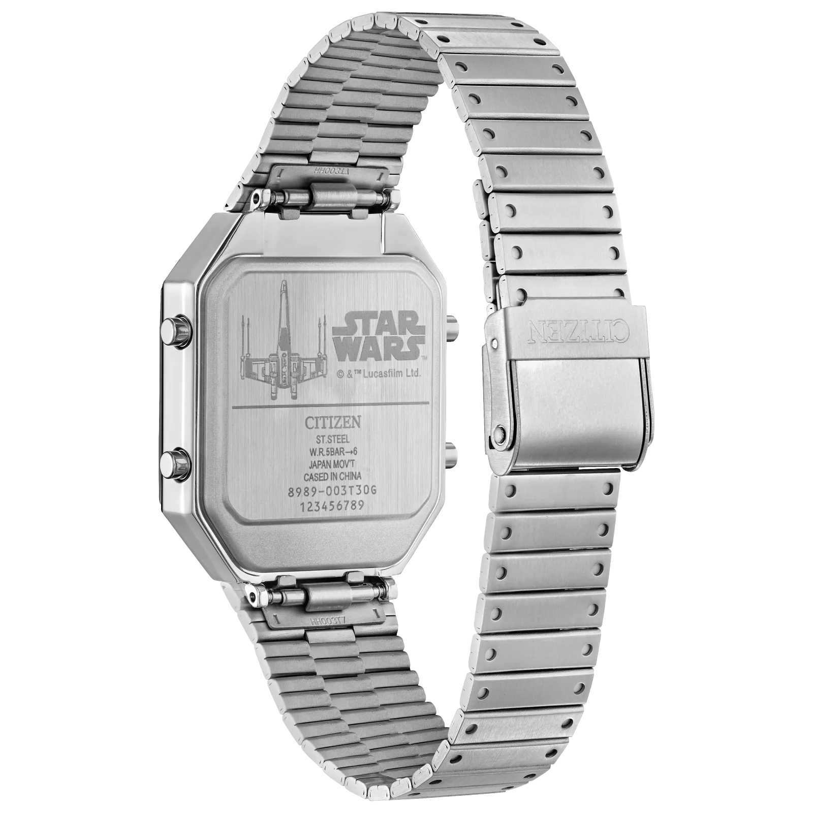 Citizen Men's Star Wars Vintage Ana-Digi Quartz Stainless Steel Watch, Rectangular JG2131-51H - Bijoux Eclore