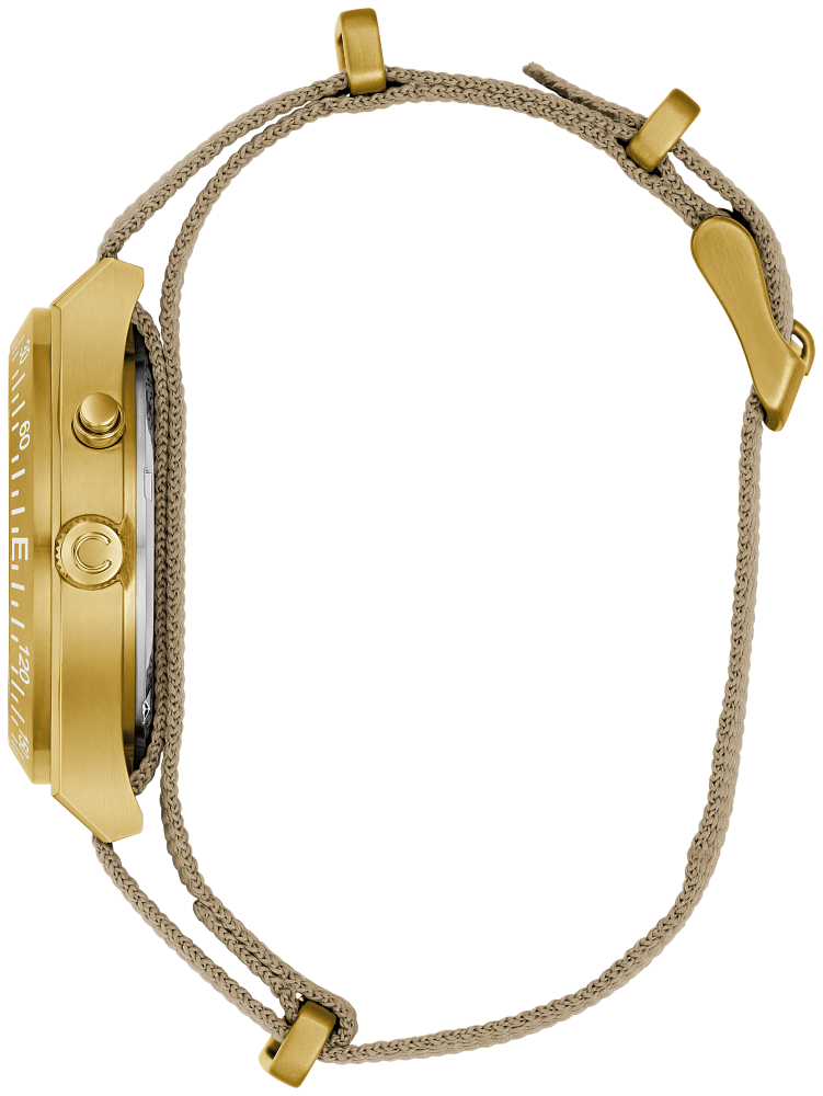 Caravelle by Bulova Men’s Field Lite Up Taupe Dial Nylon Strap Watch 44C113 - Bijoux Eclore