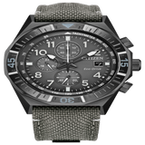 Citizen Eco-Drive Super Titanium Chronograph Men's Black Leather Strap Watch CA0897-04H