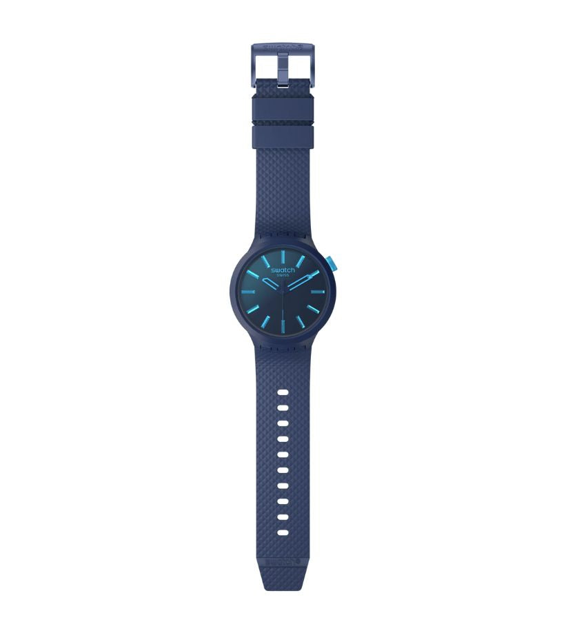Swatch Big Bold Indigo Glow Navy Blue Watch SB05N113 - Bijoux Eclore