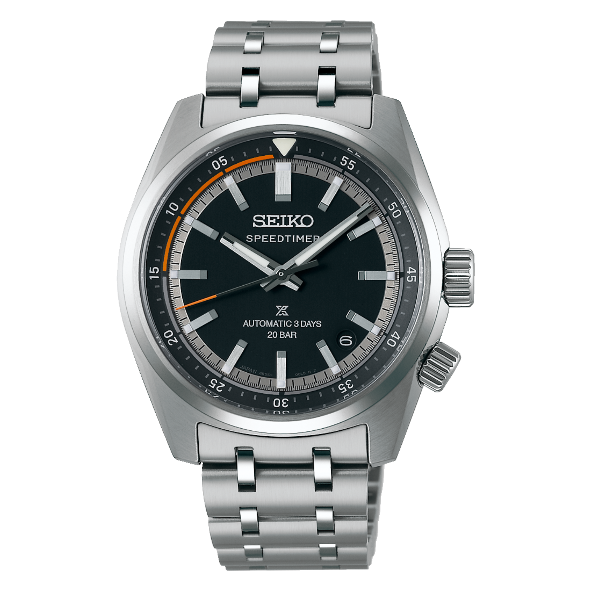 Seiko SPB515J1 Speedtimer 6R ‘Compact Countdown’ in black-grey contrast - Bijoux Eclore