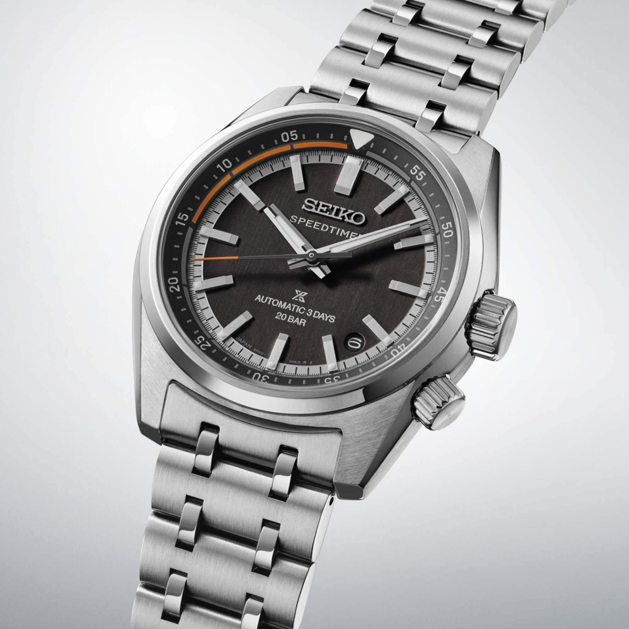 Seiko SPB515J1 Speedtimer 6R ‘Compact Countdown’ in black-grey contrast - Bijoux Eclore