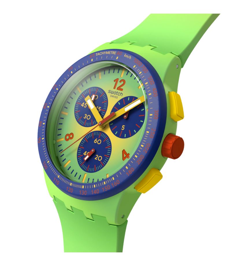 Swatch Essential Flowing Freshly Green Watch SUSG101 - Bijoux Eclore