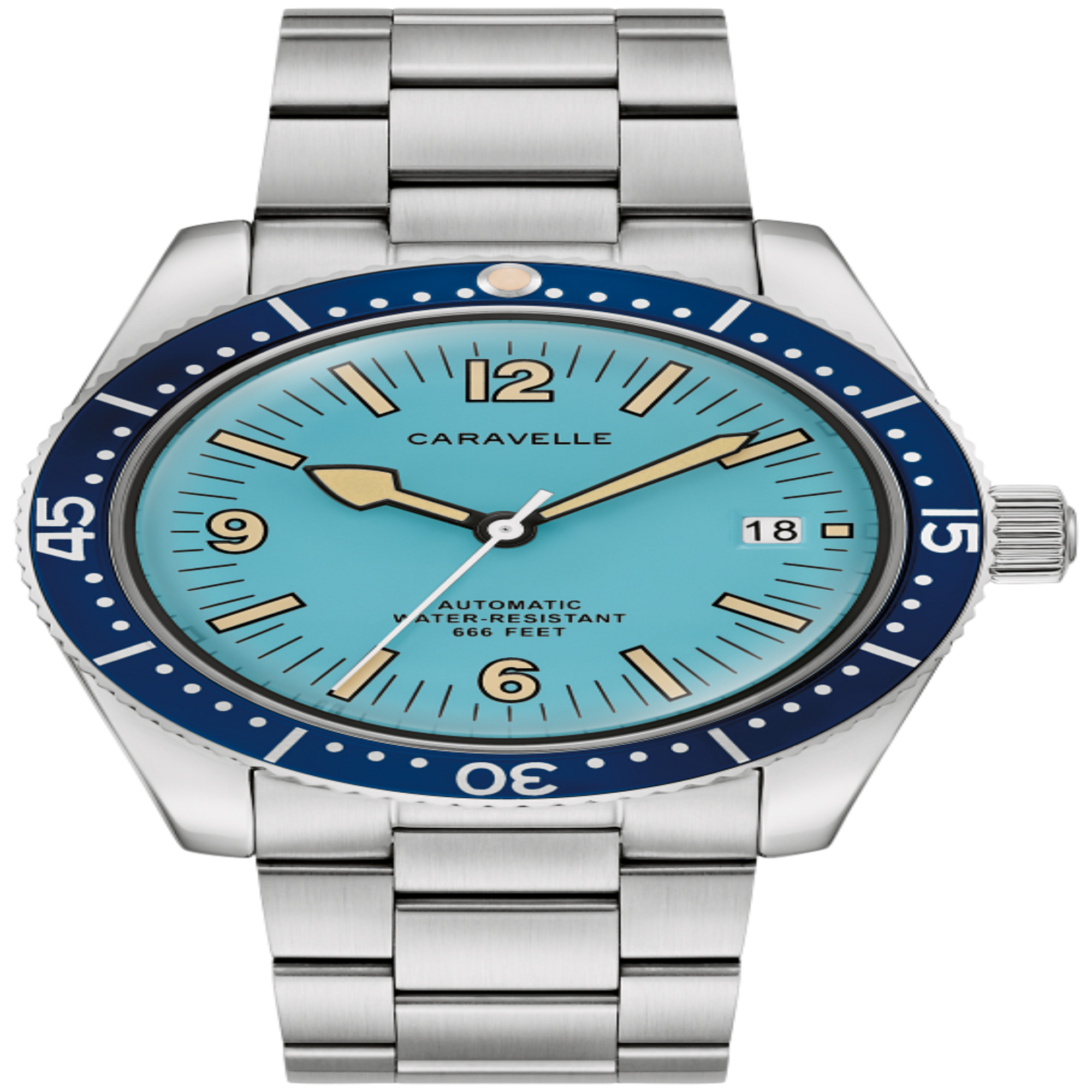 Caravelle by Bulova Sea Hunter Automatic Stainless Steel 43B178 - Bijoux Eclore